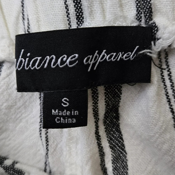 Cropped linen striped pants - Picture 4 of 5